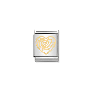COMPOSABLE <STRONG>BIG LINK</STRONG> 032115/14 ROSE HEART IN 18K GOLD