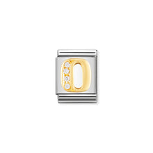 Load image into Gallery viewer, COMPOSABLE &lt;STRONG&gt;BIG LINK&lt;/STRONG&gt; 032301/15 LETTER O IN 18K GOLD AND CZ
