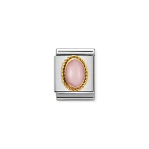COMPOSABLE <STRONG>BIG LINK</STRONG> 032508/22 PINK OPAL IN 18K GOLD