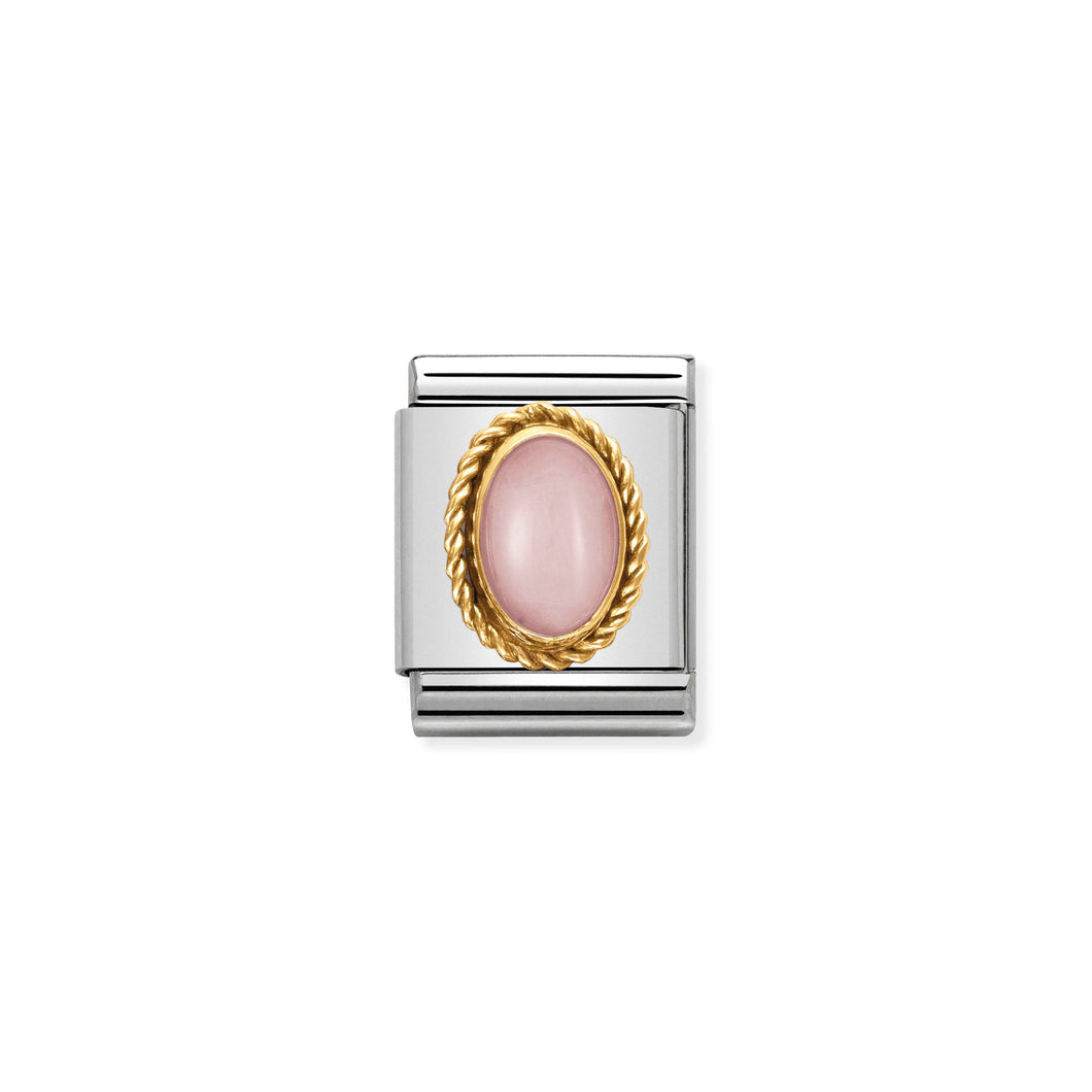 COMPOSABLE <STRONG>BIG LINK</STRONG> 032508/22 PINK OPAL IN 18K GOLD