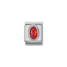 Load image into Gallery viewer, COMPOSABLE &lt;STRONG&gt;BIG LINK&lt;/STRONG&gt; 032510/08 RED OPAL IN 925 SILVER
