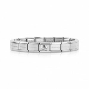COMPOSABLE CLASSIC BRACELET SET 039207/20 WITH LINK "BE-FRI" HEART (BEST FRIENDS) IN 925 SILVER