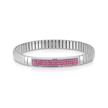 Load image into Gallery viewer, EXTENSION BRACELET GLITTER 043210/030 STAINLESS STEEL &amp; FUCHSIA CRYSTALS
