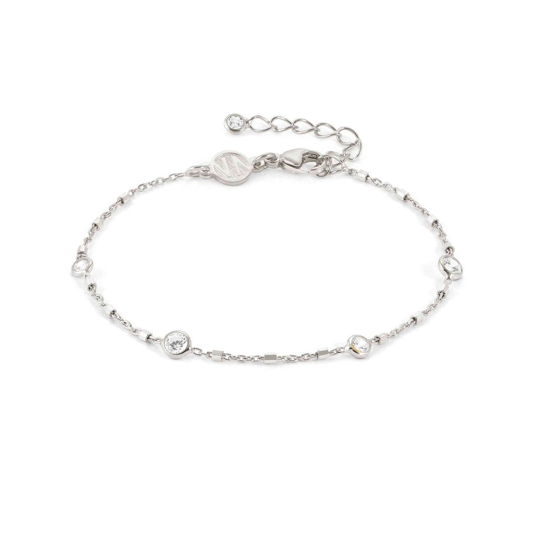 BELLA BRACELET SILVER MIXED CHAIN CZ 146684/034