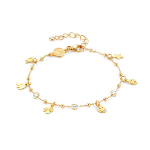 MELODIE BRACELET 147720/085 MIXED LUCK GOLD