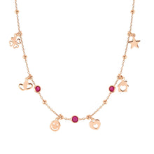 Load image into Gallery viewer, MELODIE NECKLACE 147721/078 MIXED SYMBOLS ROSE GOLD
