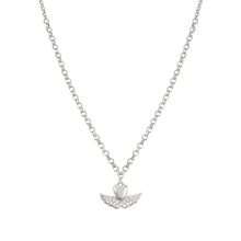 Load image into Gallery viewer, SWEETROCK ROMANCE NECKLACE 148022/068 SILVER WINGED HEART WITH CZ

