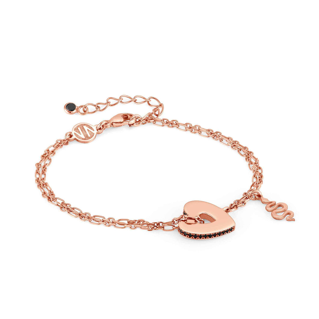 ESSENTIALS BRACELET 148201/005 ROSE GOLD CHAIN WITH HEART & SNAKE