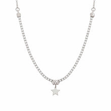 Load image into Gallery viewer, CHIC &amp; CHARM WHITE CZ NECKLACE 148602/015 STAR PENDANT

