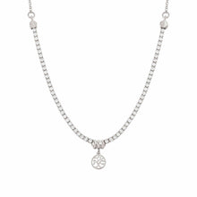 Load image into Gallery viewer, CHIC &amp; CHARM WHITE CZ NECKLACE 148602/047 TREE PENDANT
