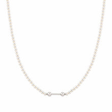 Load image into Gallery viewer, SEIMIA CRYSTAL PEARL NECKLACE 148802/028 WITH SILVER FINISH
