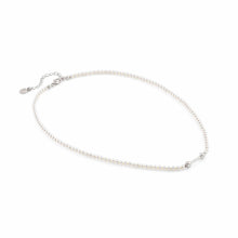 Load image into Gallery viewer, SEIMIA CRYSTAL PEARL NECKLACE 148802/028 WITH SILVER FINISH
