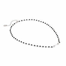 Load image into Gallery viewer, SEIMIA BLACK AGATE NECKLACE 148803/051 WITH SILVER FINISH
