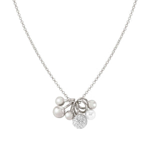 SOUL NECKLACE 149006/010 SILVER WITH CZ & PEARL