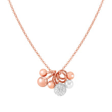 Load image into Gallery viewer, SOUL NECKLACE 149006/011 ROSE GOLD WITH CZ &amp; PEARL
