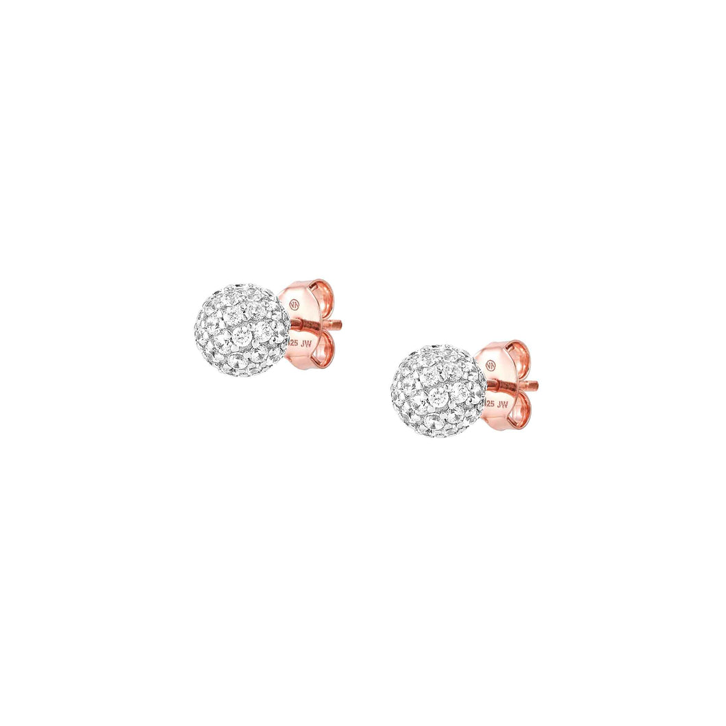 SOUL EARRINGS 149007/011 ROSE GOLD STUDS WITH CZ