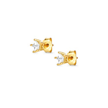 Load image into Gallery viewer, SENTIMENTAL EARRINGS 149205/002 GOLD STAR STUDS WITH CZ
