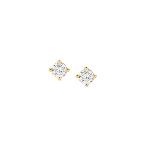 SENTIMENTAL EARRINGS 149205/016 GOLD ROUND STUDS WITH CZ