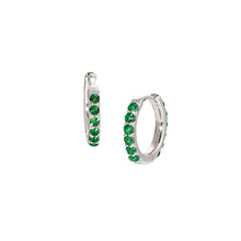 Load image into Gallery viewer, LOVELIGHT EARRINGS 149709/015 SILVER WITH GREEN CZ
