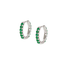Load image into Gallery viewer, LOVELIGHT EARRINGS 149709/015 SILVER WITH GREEN CZ
