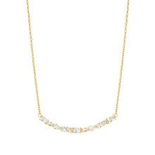 Load image into Gallery viewer, COLOUR WAVE NECKLACE 149802/014 GOLD WHITE CZ

