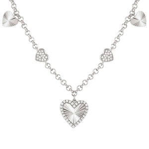 TRUEJOY HEART NECKLACE 240102/004 STERLING SILVER CHAIN