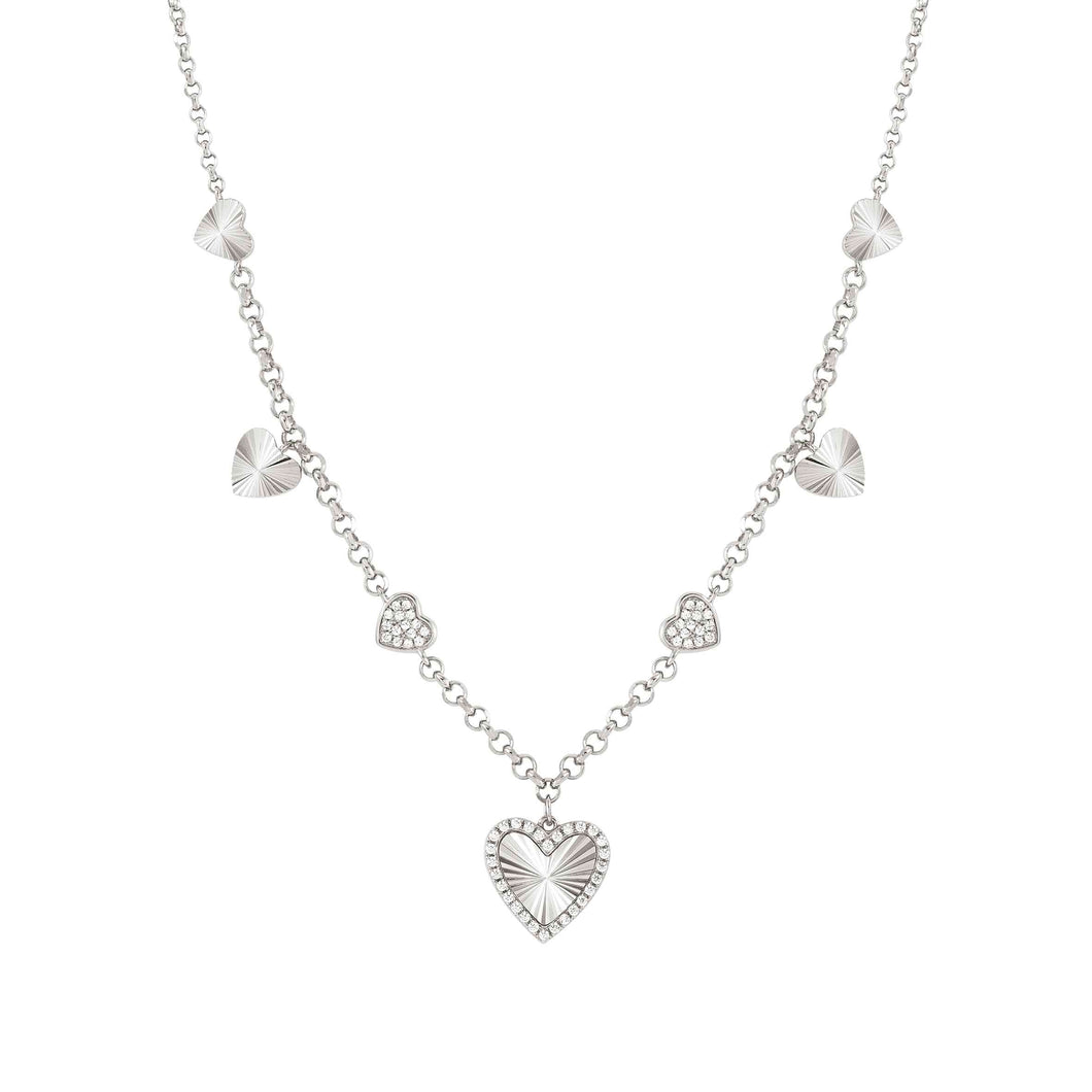 TRUEJOY HEART NECKLACE 240102/004 STERLING SILVER CHAIN