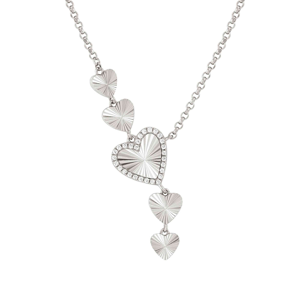 TRUEJOY HEART NECKLACE 240103/004 STERLING SILVER CHAIN