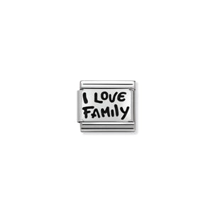 COMPOSABLE CLASSIC LINK 330102/34 I LOVE FAMILY IN 925 SILVER