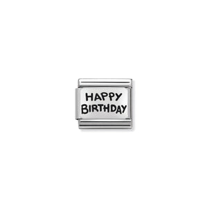 COMPOSABLE CLASSIC LINK 330102/41 HAPPY BIRTHDAY IN 925 SILVER