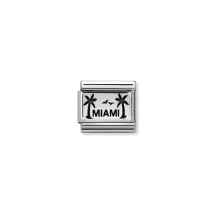 COMPOSABLE CLASSIC LINK 330102/48 PALMS WITH MIAMI IN 925 SILVER
