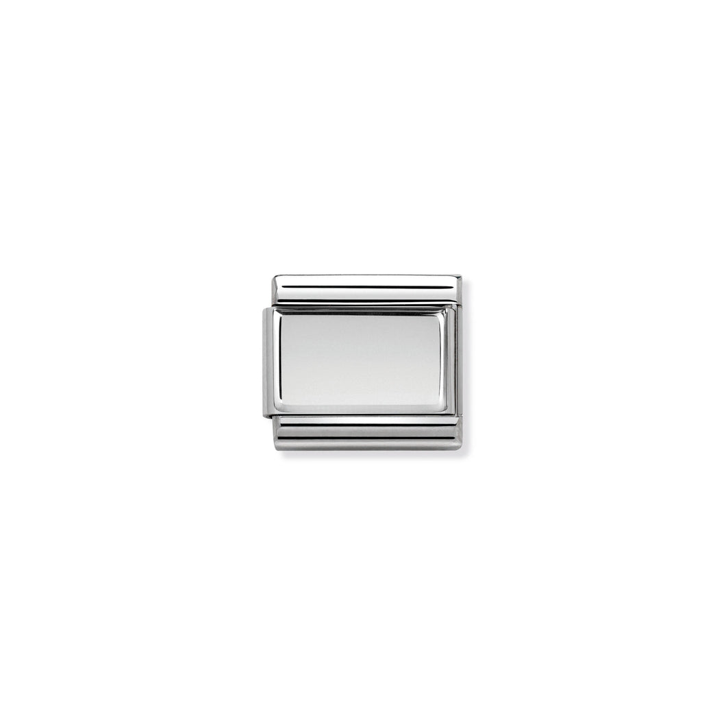 COMPOSABLE CLASSIC LINK 330104/01 ENGRAVABLE PLATE IN 925 SILVER