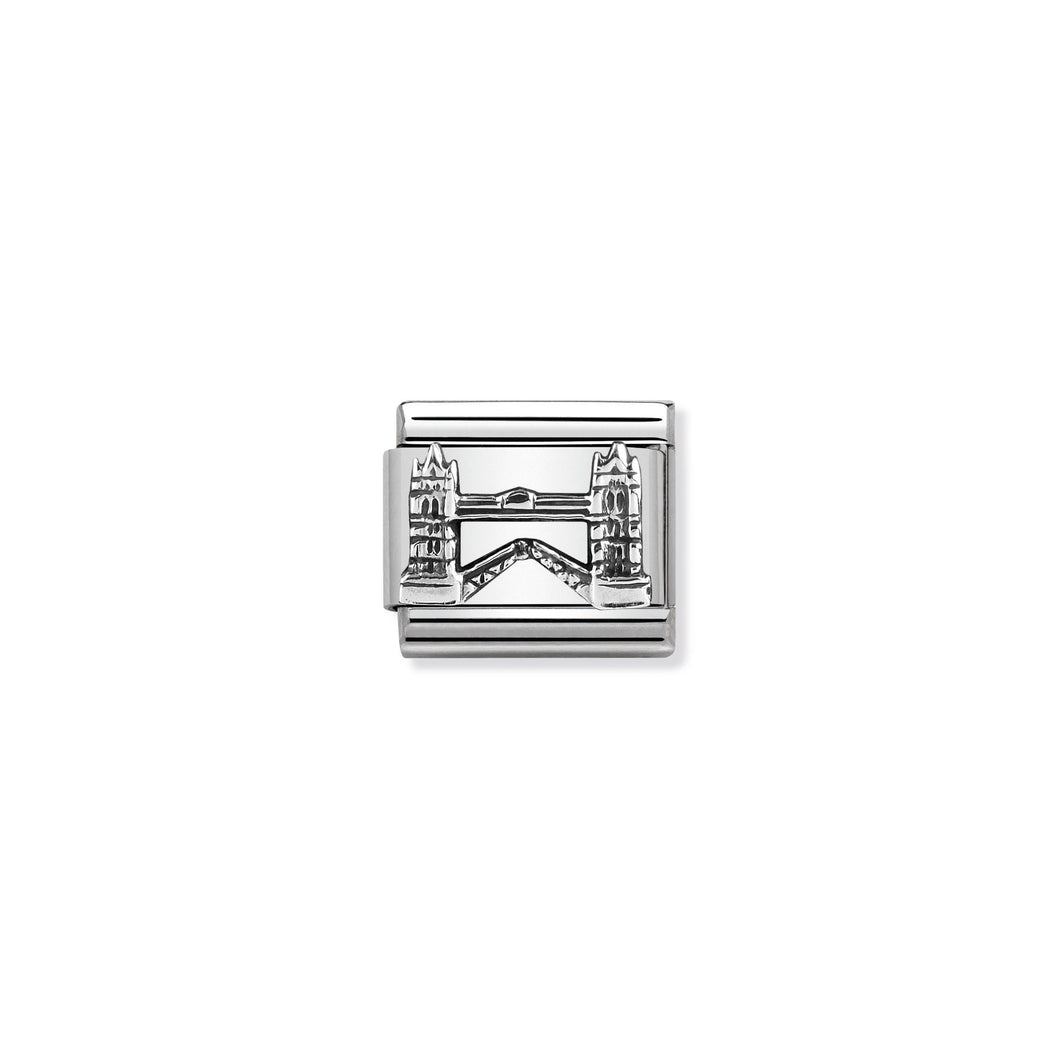 COMPOSABLE CLASSIC LINK 330105/10 TOWER BRIDGE RELIEF IN 925 SILVER