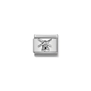 COMPOSABLE CLASSIC LINK 330105/21 WINDMILL RELIEF IN 925 SILVER
