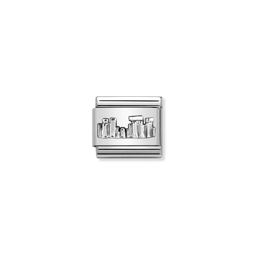 COMPOSABLE CLASSIC LINK 330105/30 STONEHENGE RELIEF IN 925 SILVER