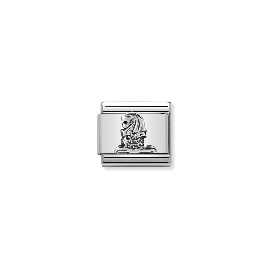 COMPOSABLE CLASSIC LINK 330105/35 MERLION RELIEF IN 925 SILVER