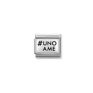 COMPOSABLE CLASSIC LINK 330109/30 #UNOAME (UNO A ME UNO A TE) IN 925 SILVER