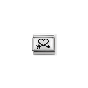 COMPOSABLE CLASSIC LINK 330109/40 ARROW HEART 3 IN 925 SILVER