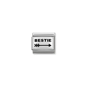 COMPOSABLE CLASSIC LINK 330109/42 BESTIE (WITH RIGHT ARROW) IN 925 SILVER