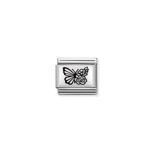 Load image into Gallery viewer, COMPOSABLE CLASSIC LINK 330111/22 BUTTERFLY WITH FLOWERS IN 925 SILVER
