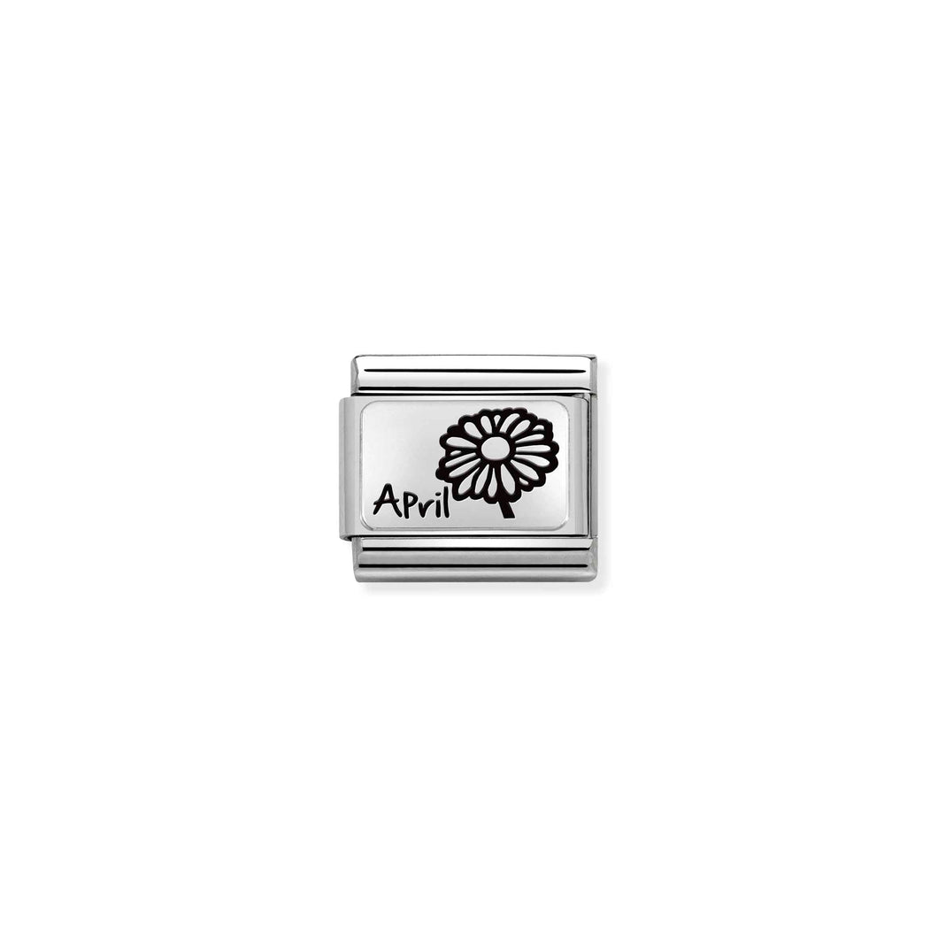 COMPOSABLE CLASSIC LINK 330112/16 APRIL FLOWER IN 925 SILVER