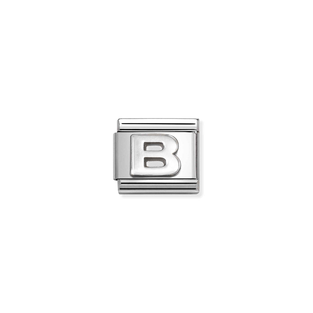 COMPOSABLE CLASSIC LINK 330113/02 LETTER B IN 925 SILVER