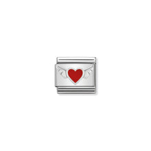 Load image into Gallery viewer, COMPOSABLE CLASSIC LINK 330202/01 HEART WITH WINGS IN ENAMEL &amp; 925 SILVER

