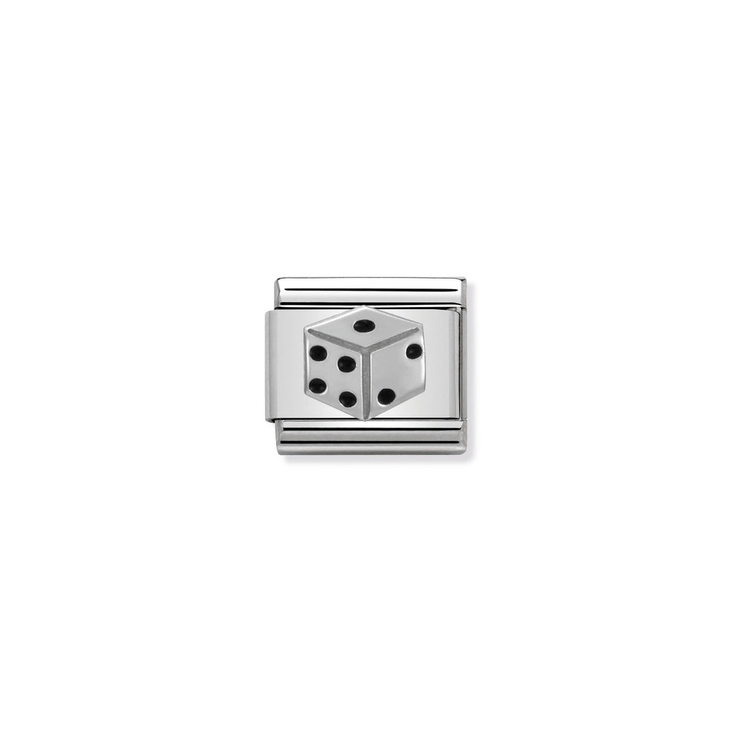 COMPOSABLE CLASSIC LINK 330202/11 DICE IN ENAMEL & 925 SILVER