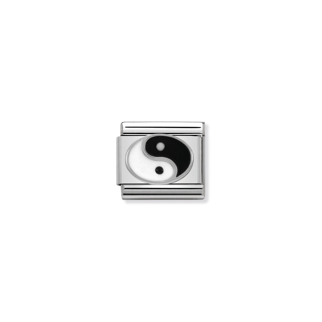 COMPOSABLE CLASSIC LINK 330202/14 YIN YANG IN ENAMEL & 925 SILVER