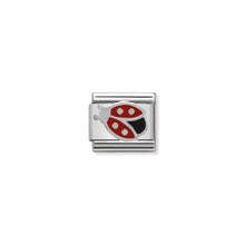 Load image into Gallery viewer, COMPOSABLE CLASSIC LINK 330202/15 LADYBIRD IN ENAMEL &amp; 925 SILVER
