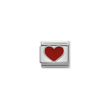 Load image into Gallery viewer, COMPOSABLE CLASSIC LINK 330202/17 RED HEART IN ENAMEL &amp; 925 SILVER
