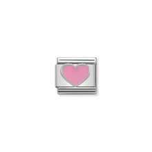 Load image into Gallery viewer, COMPOSABLE CLASSIC LINK 330202/18 PINK HEART IN ENAMEL &amp; 925 SILVER
