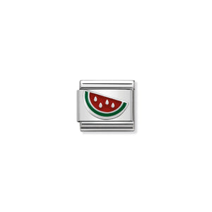 COMPOSABLE CLASSIC LINK 330202/42 WATERMELON IN ENAMEL & 925 SILVER