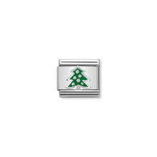 Load image into Gallery viewer, COMPOSABLE CLASSIC LINK 330204/08 CHRISTMAS TREE IN ENAMEL &amp; 925 SILVER
